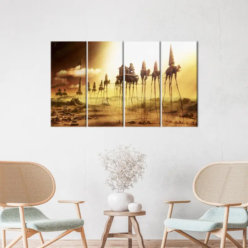 Elephants Canvas , Dali Canvas Art Decor, Salvador Dali Wall Art, Surreal Artwork, Modern Canvas, Abstract Artwork, Reproduction Art, - 10