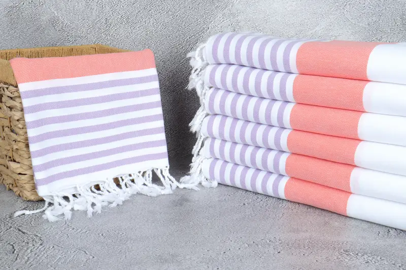 Embroidered Towel, Gift For Wedding Day, Home Decor Gifts, Absorbent Turkish towel, Bachelorette Party Favor, 70x40 Cotton Striped Towel, Gym Towel - 3