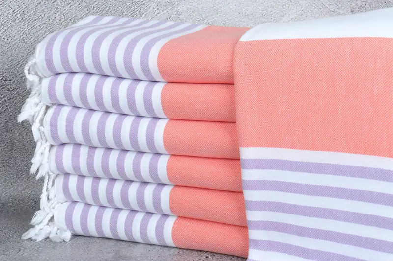 Embroidered Towel, Gift For Wedding Day, Home Decor Gifts, Absorbent Turkish towel, Bachelorette Party Favor, 70x40 Cotton Striped Towel, Gym Towel - 1