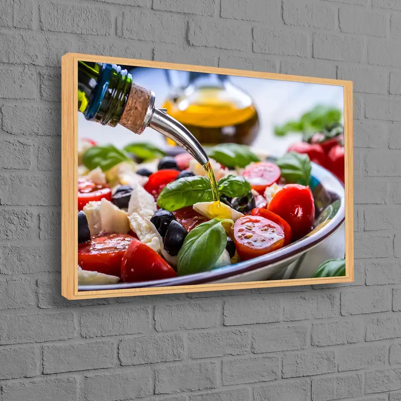 鮮やかなトマト キッチン キャンバス: 健康食品アート プリント