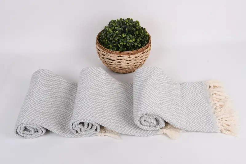 Lightweight Turkish towel, Mother Of The Groom Gift, 70x40 Cotton Chevron Towel, Travel towel, Turkish hand towel, Turkish beach towel with fringe - 8