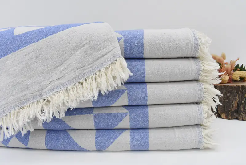 Summer Gift, Best Wedding Gift, Travel Towel, Lightweight Turkish towel, Personalized Gift For Her, 70x36 Cotton Compass Design Towel, Bath towel - 1