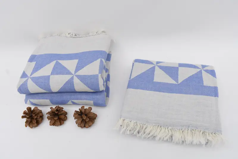Summer Gift, Best Wedding Gift, Travel Towel, Lightweight Turkish towel, Personalized Gift For Her, 70x36 Cotton Compass Design Towel, Bath towel - 7