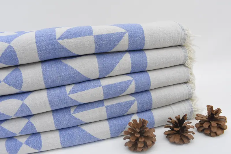 Summer Gift, Best Wedding Gift, Travel Towel, Lightweight Turkish towel, Personalized Gift For Her, 70x36 Cotton Compass Design Towel, Bath towel - 2
