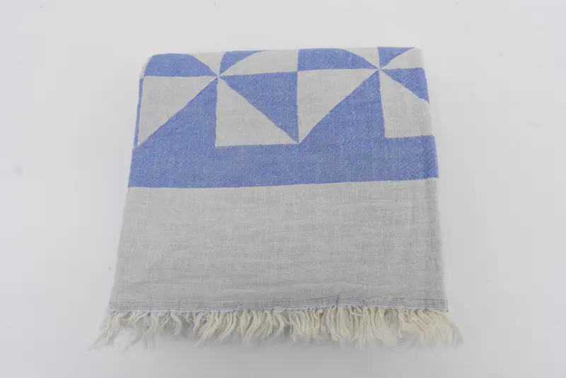 Summer Gift, Best Wedding Gift, Travel Towel, Lightweight Turkish towel, Personalized Gift For Her, 70x36 Cotton Compass Design Towel, Bath towel - 6