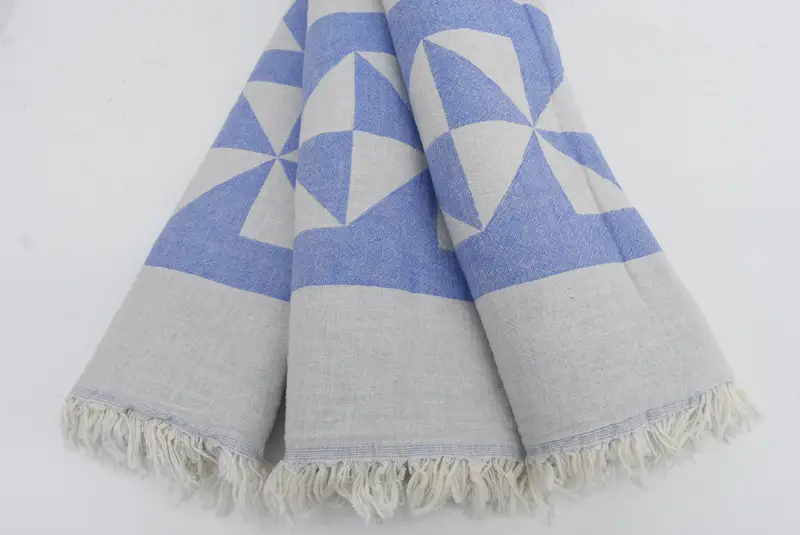 Summer Gift, Best Wedding Gift, Travel Towel, Lightweight Turkish towel, Personalized Gift For Her, 70x36 Cotton Compass Design Towel, Bath towel - 3