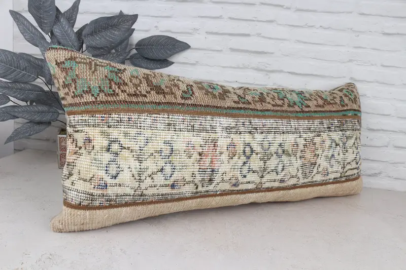 16x36 Beige Cushion Cover, Authentic Cushion, Boho Pillow, Neutral Pillow Sham, Cushion Cover, Boho Pillow Sham Cover, Turkish Pillow - 3