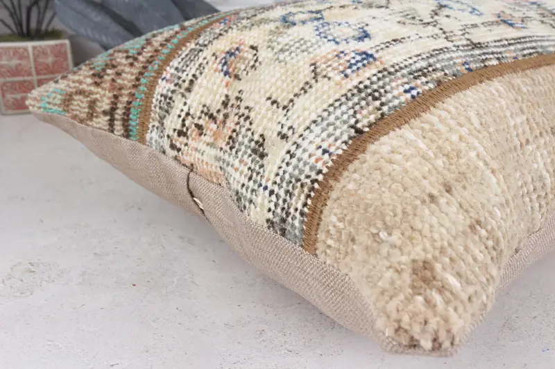 16x36 Beige Cushion Cover, Authentic Cushion, Boho Pillow, Neutral Pillow Sham, Cushion Cover, Boho Pillow Sham Cover, Turkish Pillow - 6