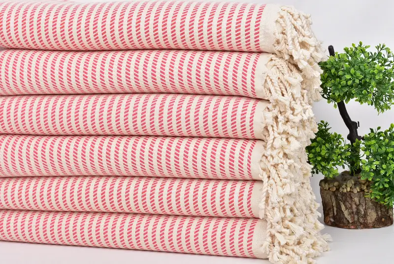 Personalized Beach Towel, Anniversary Gift For Her, Personalized Gifts, Personalized Towel, 70x40 Cotton Polka Dot Towel, Monogrammed Turkish Towel - 3