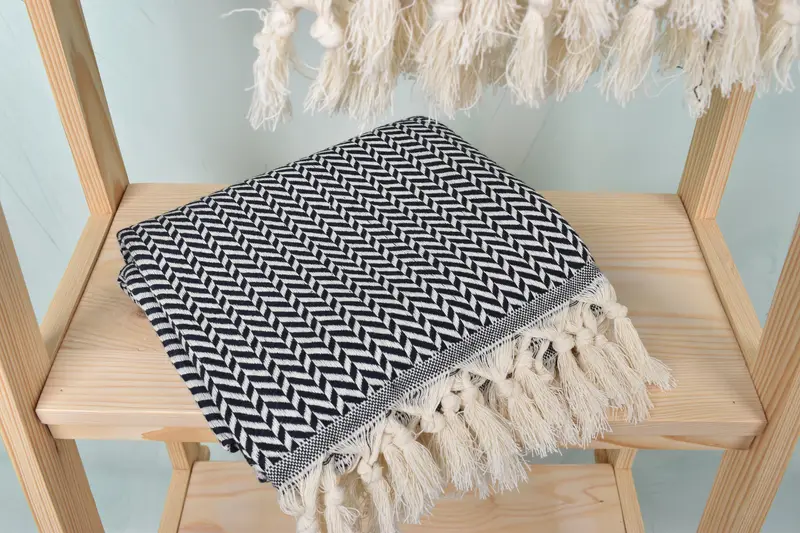 Gift For Coworker, Wedding Favors, Traditional Turkish peshtemal for hammam, Bachelorette Party Gifts, 70x40 Cotton Chevron Towel, Luxury towel - 5