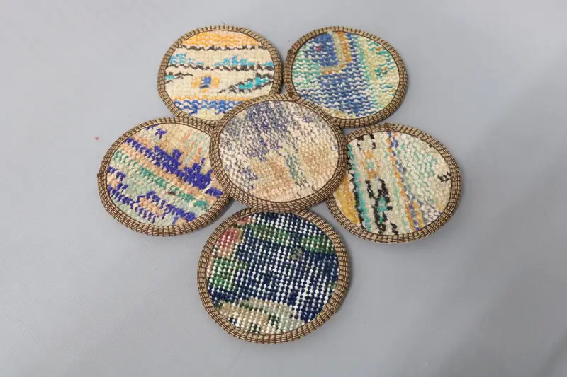 Blue and Orange Coasters, Durable and Stylish Coaster Set