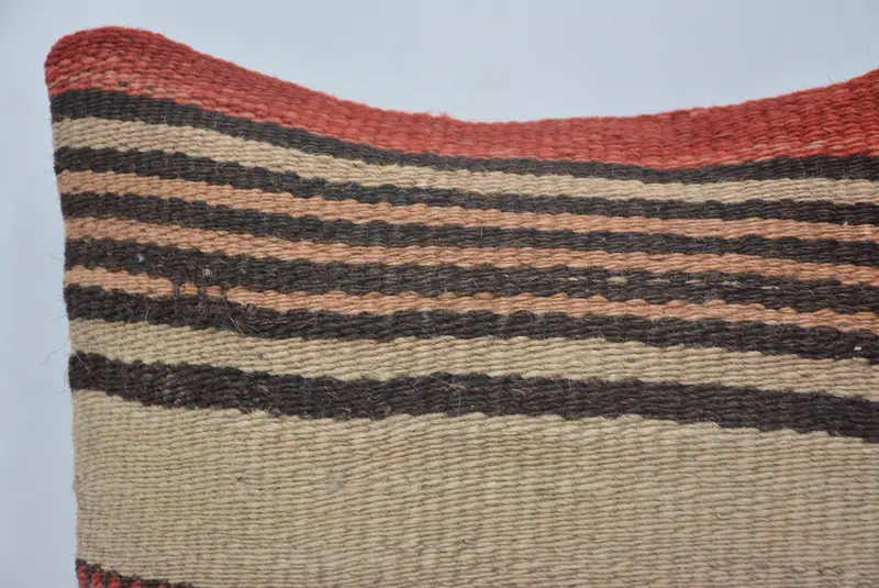 Türkisches Kissen, Kilimkissenschein, 12x12 Beige Kissen, Kissenbezug, Strickkissen, neutrales Wurfkissengehäuse, antike Kissen - 2