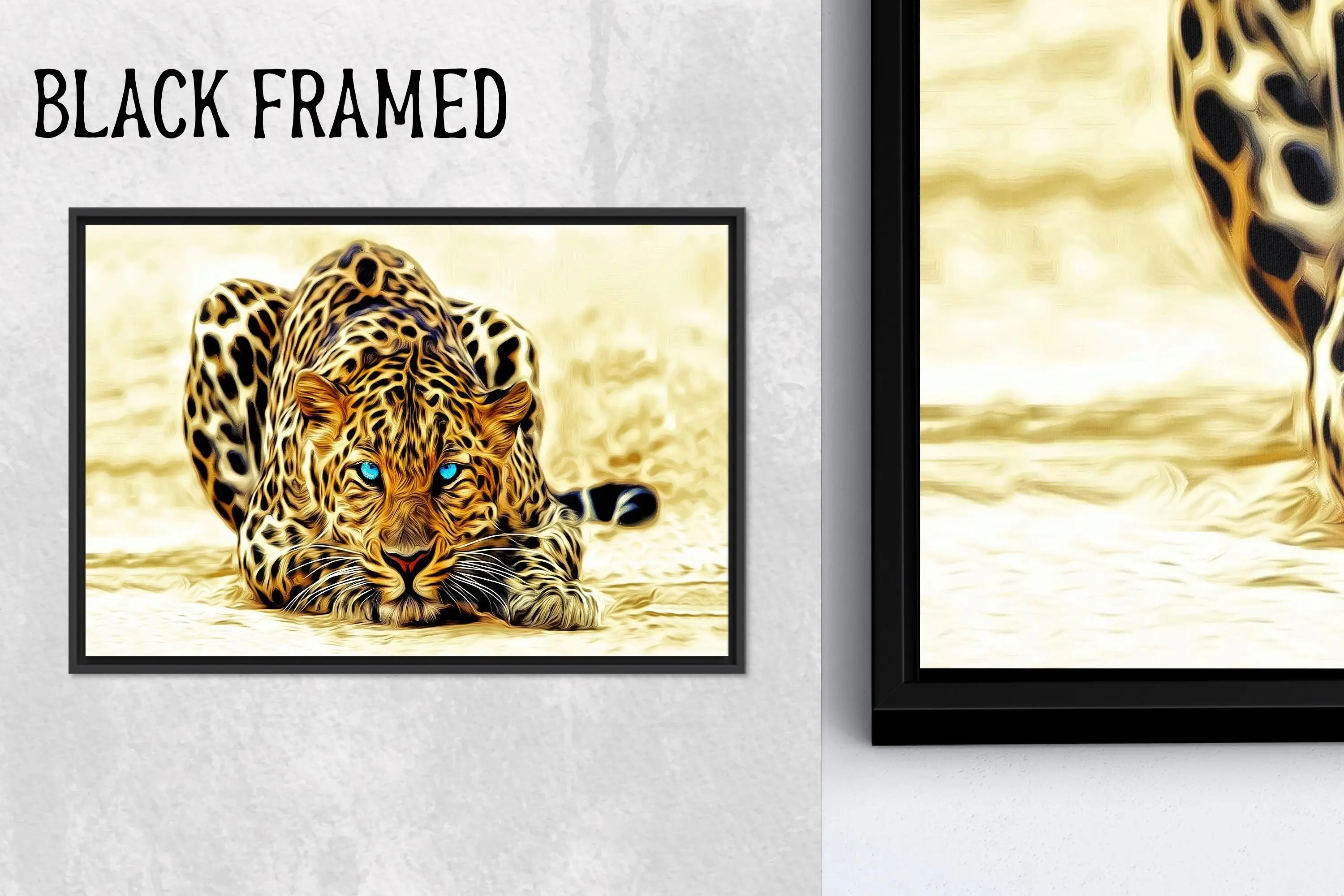 Elegant Tiger Leopard Canvas: Trendy Man Cave Decor - 1