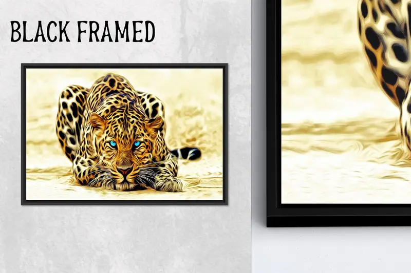 Zarif Kaplan Leopar Kanvası: Trendy Man Cave Dekoru