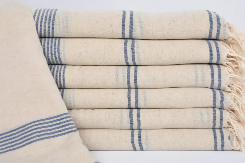 Gift For Her, Best Friend Christmas Gift, Handmade Turkish Towel, Spa Towel, Personalized Wedding Gift, Handmade Gift, 80x36 Cotton Striped Towel - 1