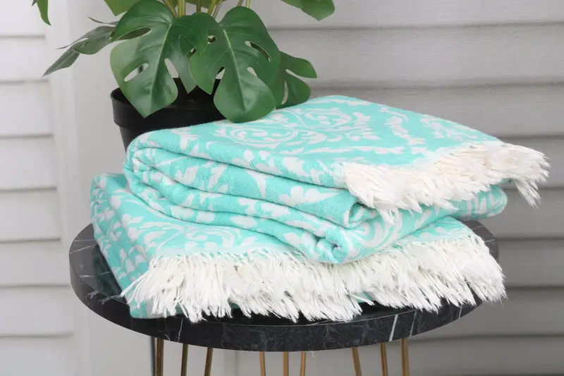 Personalized Towel, Lightweight Turkish towel, Personalized Gift For Him, Sand-resistant towel, Beach Towel Monogram, 68x36 Cotton Baroque Towel - 4