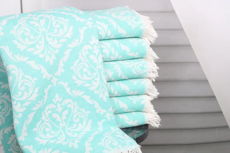 Personalized Towel, Lightweight Turkish towel, Personalized Gift For Him, Sand-resistant towel, Beach Towel Monogram, 68x36 Cotton Baroque Towel - 2