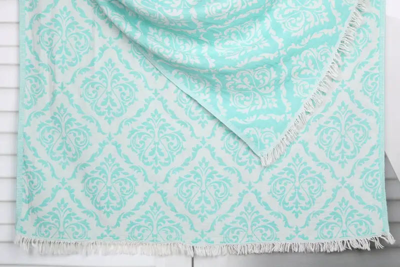 Personalized Towel, Lightweight Turkish towel, Personalized Gift For Him, Sand-resistant towel, Beach Towel Monogram, 68x36 Cotton Baroque Towel - 1