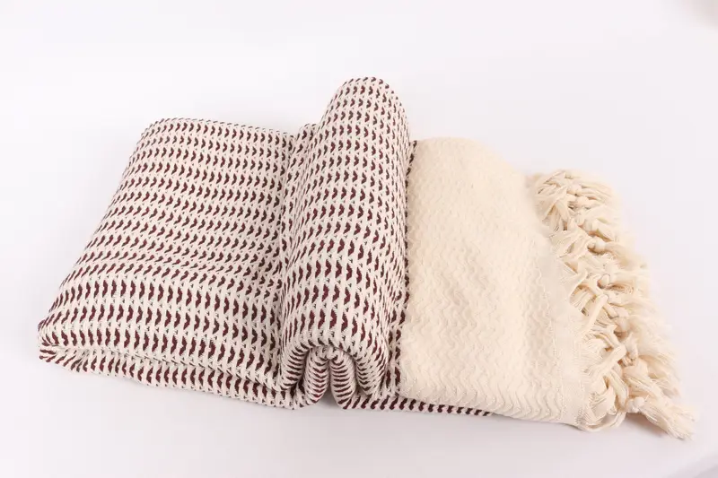 Kingsize -Verbressung, bester Freund Hochzeitsgeschenk, gewebte Decke, Boho -Wurfdecke, 90x76 Baumwolldiamanttuch, Bachelorette Party Gefälligkeiten - 6