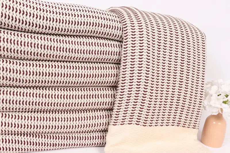 Kingsize -Verbressung, bester Freund Hochzeitsgeschenk, gewebte Decke, Boho -Wurfdecke, 90x76 Baumwolldiamanttuch, Bachelorette Party Gefälligkeiten - 2