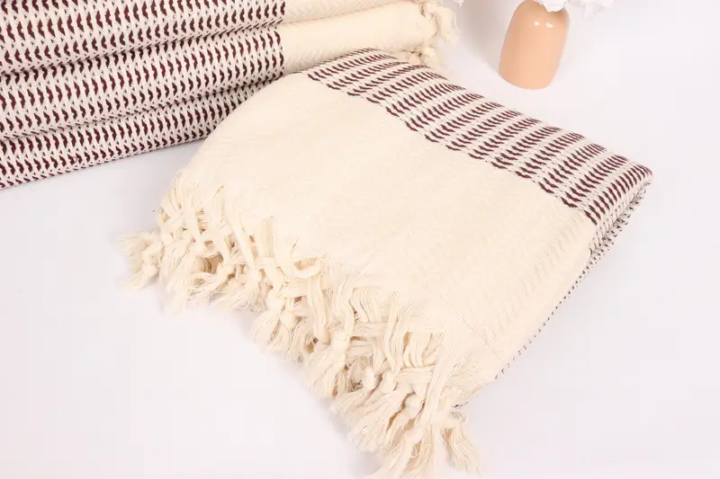 Kingsize -Verbressung, bester Freund Hochzeitsgeschenk, gewebte Decke, Boho -Wurfdecke, 90x76 Baumwolldiamanttuch, Bachelorette Party Gefälligkeiten - 5