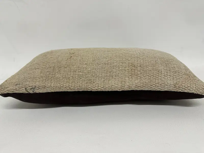 Throw Kilim Pillow, Boho Pillow Sham Cover, Comfy Throw Pillow, Authentic Pillow Cover, Pillow Case, 8x16 White Pillow, Kilim Cushion Sham - 5
