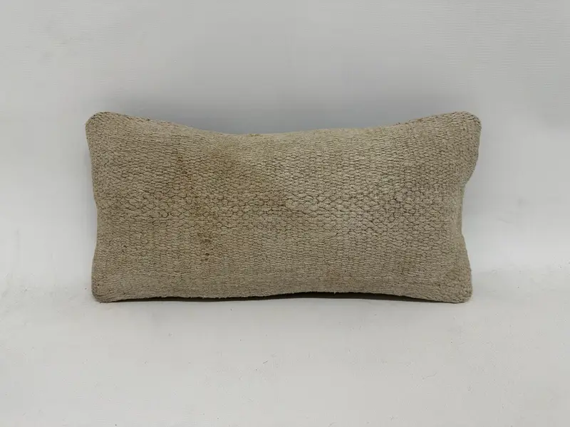 Throw Kilim Pillow, Boho Pillow Sham Cover, Comfy Throw Pillow, Authentic Pillow Cover, Pillow Case, 8x16 White Pillow, Kilim Cushion Sham - 1