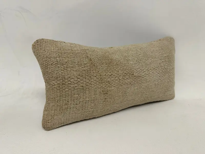 Throw Kilim Pillow, Boho Pillow Sham Cover, Comfy Throw Pillow, Authentic Pillow Cover, Pillow Case, 8x16 White Pillow, Kilim Cushion Sham - 3
