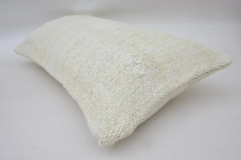 Luxury Cushion Cover, Pillow, Vintage Kilim Pillow, Turkish Kilim Pillow, Vintage Kilim Throw Pillow, 12x24 White Cushion Cover, Bright Pillow Sham - 6