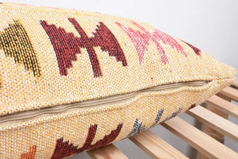 Handwoven Cushion Cover, Interior Designer Pillow, 16x43 Pink Cushion Case, Pillow for Couch, Kilim Pillow, Custom Cushion Case, Cushion Cover - 7