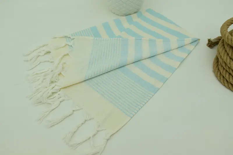 Erkek Arkadaş Hediyesi, 36x18 Pamuklu Çizgili Terry Havlu, Türk Çay Havlusu, Özel El Havlusu, El Yapımı Hediye, İyilik İçin Düğün, Konuk Havlu, Düğün Hediyesi - 6