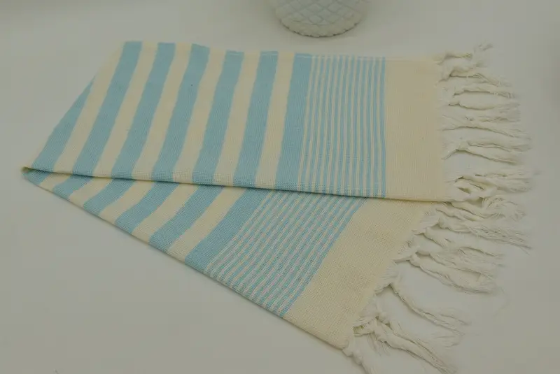 Erkek Arkadaş Hediyesi, 36x18 Pamuklu Çizgili Terry Havlu, Türk Çay Havlusu, Özel El Havlusu, El Yapımı Hediye, İyilik İçin Düğün, Konuk Havlu, Düğün Hediyesi - 3