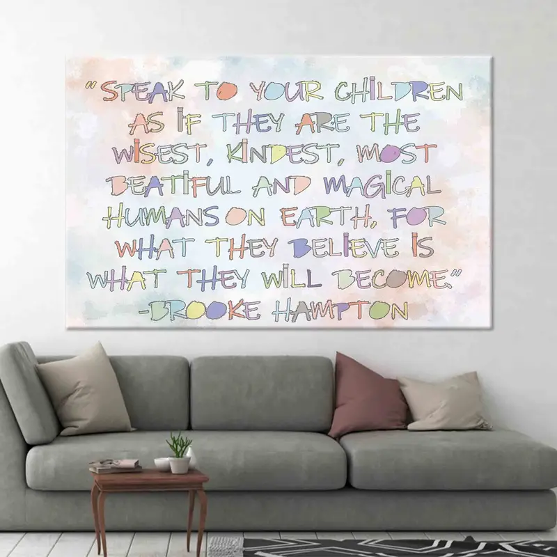 Speak To Your Children As If They Are The Wisest, Motivation Wall Art, Canvas Art, Wall Art Canvas, Nursery Wall Decor, Nursery Canvas, - 2