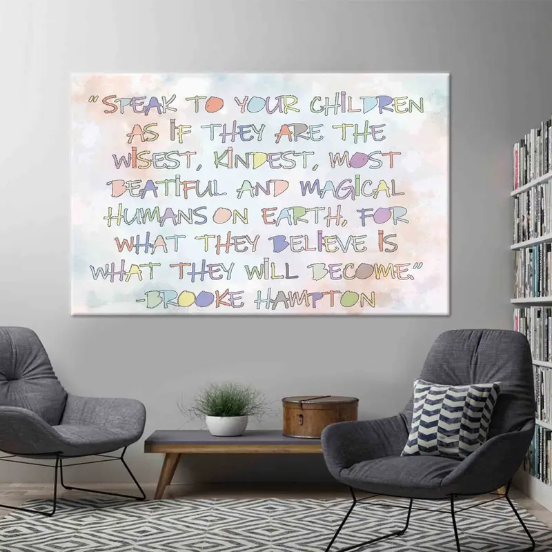 Speak To Your Children As If They Are The Wisest, Motivation Wall Art, Canvas Art, Wall Art Canvas, Nursery Wall Decor, Nursery Canvas, - 3