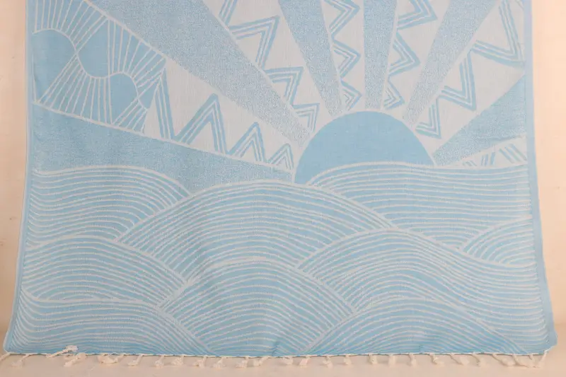 Bachelorette Gift Turquoise Cotton Towel, Wedding Favor, 40x67 Inches