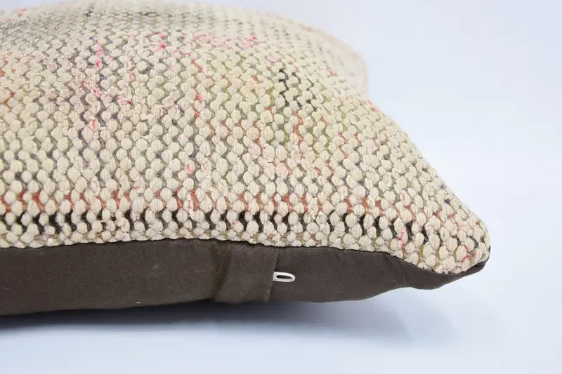 Christmas Pillow, Home Decor Pillow, Pillow Sham, Kilim Pillow Cover, Turkish Pillow, Vintage Kilim Pillow Cushion, 12x12 Beige Pillow Cover - 5
