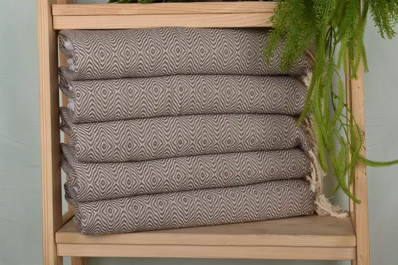 Brautdusche Gunst, personalisiertes Küchentuch, Monogramm Handtuch, Urlaubstuch, türkisches Handtuch Handtuch, 36x18 Baumwoll Zickzack Diamanttuch - 1