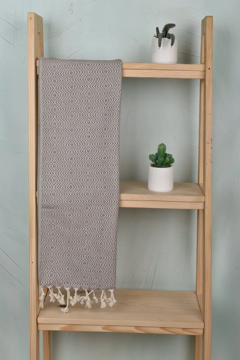 Brautdusche Gunst, personalisiertes Küchentuch, Monogramm Handtuch, Urlaubstuch, türkisches Handtuch Handtuch, 36x18 Baumwoll Zickzack Diamanttuch - 8