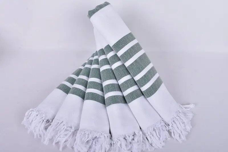 Bridesmaid Gifts, Quick-drying cotton Turkish beach towel, Hammam towel, Gift For Her, Valentines Day Gift For Him, 70x40 Cotton Herringbone Towel - 4