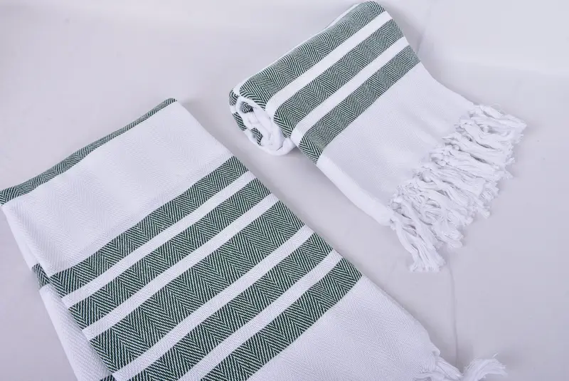 Bridesmaid Gifts, Quick-drying cotton Turkish beach towel, Hammam towel, Gift For Her, Valentines Day Gift For Him, 70x40 Cotton Herringbone Towel - 7