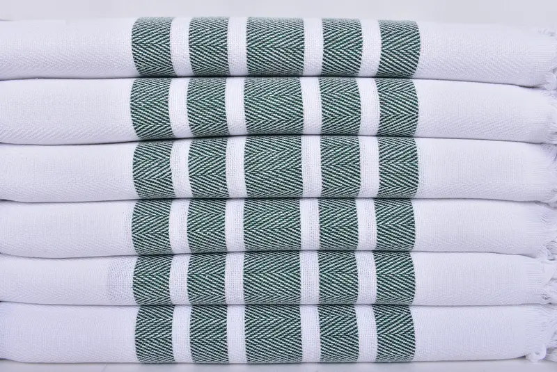 Bridesmaid Gifts, Quick-drying cotton Turkish beach towel, Hammam towel, Gift For Her, Valentines Day Gift For Him, 70x40 Cotton Herringbone Towel - 2