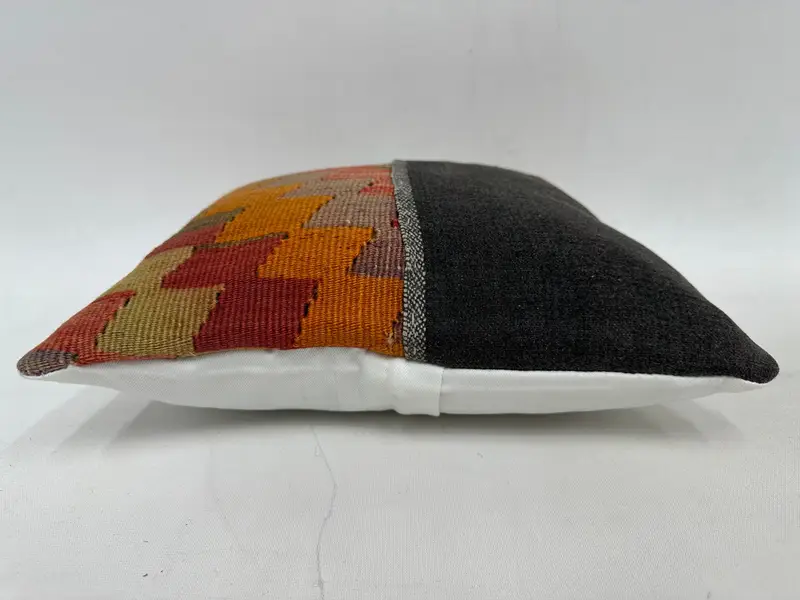 12x12 Orange Cushion Cover, Throw Kilim Pillow, Home Decor Pillow, Custom Pillow Cover, Boho Pillow, Pillow Case, Hippie Throw Pillow - 5