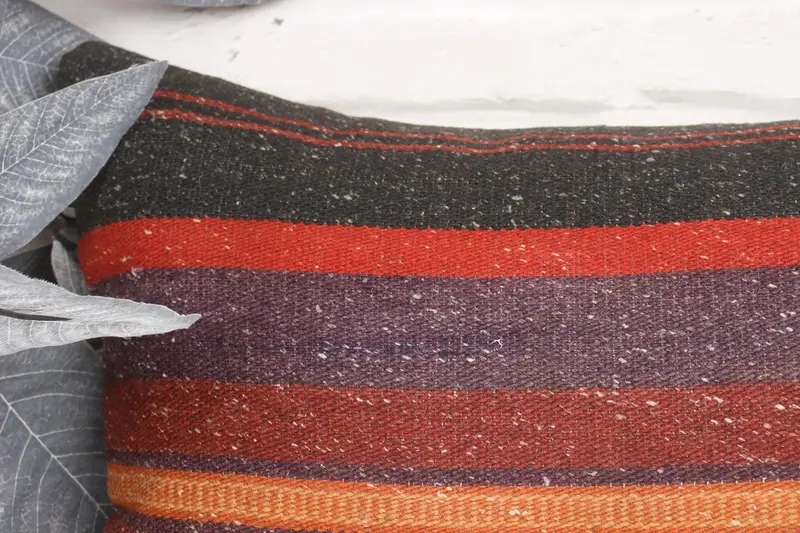 Boho Pillow Sham Cover, Interior Designer Pillow, Vintage Kilim Pillow, Cushion Case, 12x20 Purple Pillow Case, Customized Pillow Sham - 2