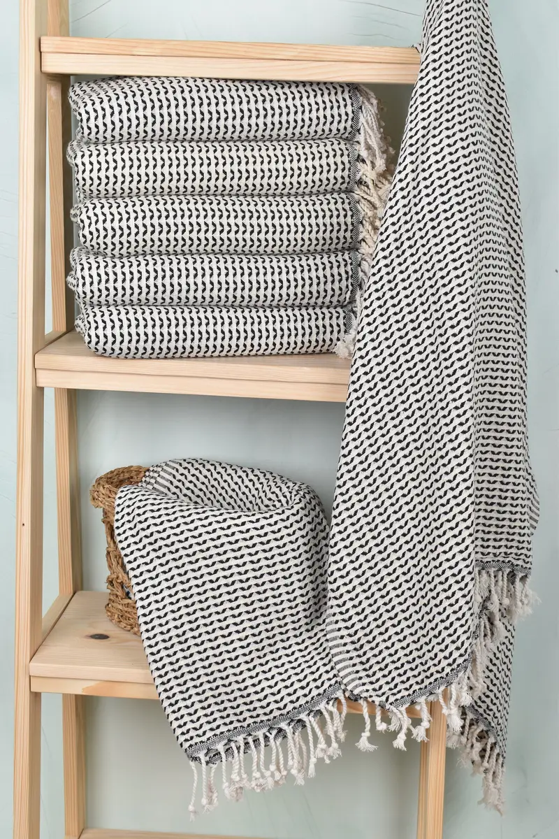 Cute Beach Towel, 70x40 Cotton Diamond Towel, Personalized Gift, Monogram Turkish Towel, House Warming Gift, Bachelorette Party Items, Fouta towel - 3
