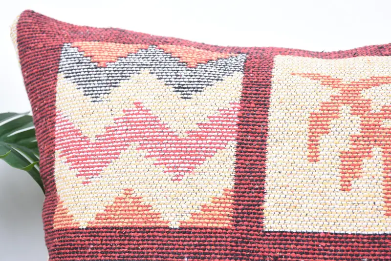 Bolster Cushion, Cushion, Kilim Pillow, Hippie Throw Cushion Case, Bright Pillow Case, 24x24 Orange Pillow, Vintage Pillow, Antique Pillows - 2