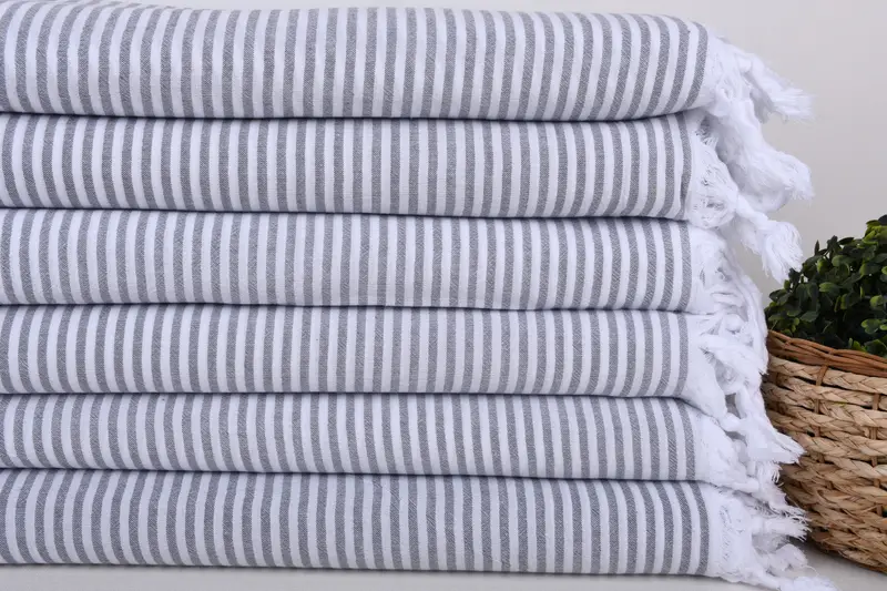 Turkish Towel Monogram, Bridesmaid Gifts, Handwoven Turkish bath towel, Wedding For Favor, Soft towel, 68x36 Cotton Striped Towel, Housewarming Gift - 2