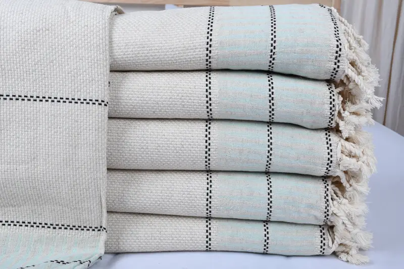 Bachelor Party Gifts, Throw Blanket Couch, Personalized Home Gift Wedding, Turkish Blanket, Boho Throw Blankets, 104x96 Cotton Striped Towel - 1