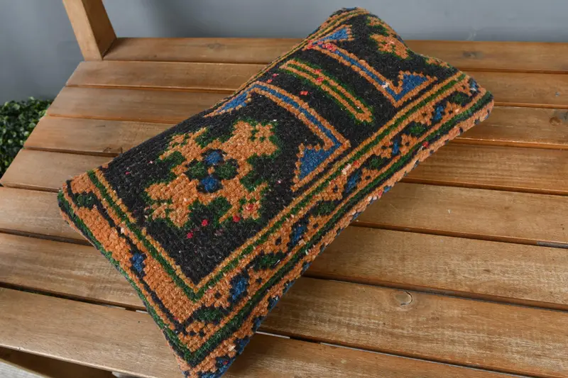 Turkish Pillow, Pillow, Ethnic Pillow Cover Pillow Sham, 8x16 Blue Cushion Cover, Boho Pillow, Accent Throw Cushion, Pillow for Sofa - 2