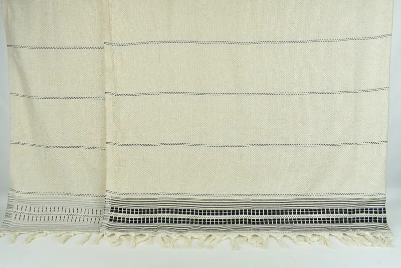 Wedding Favors, Shower Curtain, Organic Throw, Turkish Blanket, Personalized Wedding Gift For Couple, 96x94 Linen Striped Towel, Housewarming Gift - 7