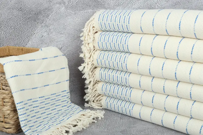Peshtemal Towel, Handwoven Turkish Towel, Bachelorette Party Gift, Beach towel, 70x38 Cotton Striped Design Towel, Personalized Gift For Him - 3